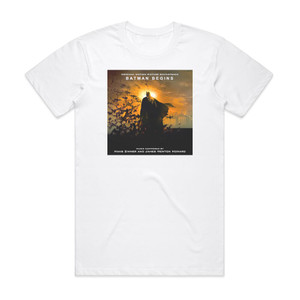 James Newton Howard Batman Begins 1 Album Cover T-Shirt White James Newton Howard Batman Begins 1 Album Cover T-Shirt White