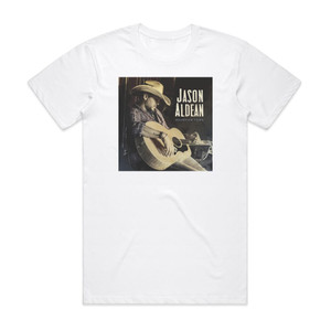 Jason Aldean Rearview Town Album Cover T-Shirt White Jason Aldean Rearview Town Album Cover T-Shirt White