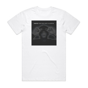 Jay-Z The Black Album Album Cover T-Shirt White Jay-Z The Black Album Album Cover T-Shirt White