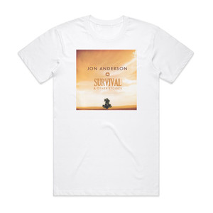Jon Anderson Survival And Other Stories Album Cover T-Shirt White Jon Anderson Survival And Other Stories Album Cover T-Shirt White