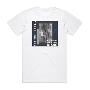 James Arthur Falling Like The Stars Album Cover T-Shirt White James Arthur Falling Like The Stars Album Cover T-Shirt White