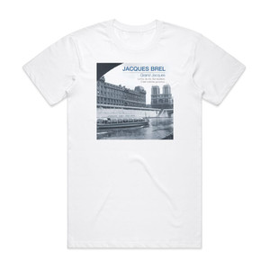 Jacques Brel Grand Jacques Album Cover T-Shirt White Jacques Brel Grand Jacques Album Cover T-Shirt White