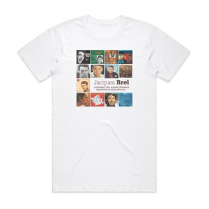 Jacques Brel Lintgrale Des Albums Studio Album Cover T-Shirt White Jacques Brel Lintgrale Des Albums Studio Album Cover T-Shirt White