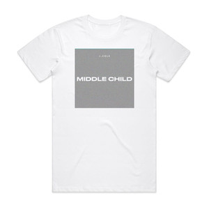 J Cole Middle Child Album Cover T-Shirt White J Cole Middle Child Album Cover T-Shirt White