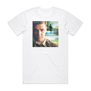 James Horner A Beautiful Mind Album Cover T-Shirt White James Horner A Beautiful Mind Album Cover T-Shirt White