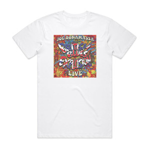 Joe Bonamassa British Blues Explosion Live Album Cover T-Shirt White Joe Bonamassa British Blues Explosion Live Album Cover T-Shirt White