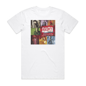 Jonathan Larson Rent Album Cover T-Shirt White Jonathan Larson Rent Album Cover T-Shirt White