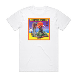 Jefferson Starship Spitfire Album Cover T-Shirt White Jefferson Starship Spitfire Album Cover T-Shirt White