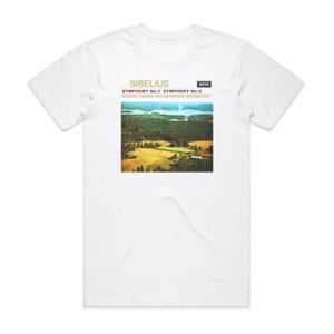 Jean Sibelius Symphony No 3 Symphony No 6 Album Cover T-Shirt White Jean Sibelius Symphony No 3 Symphony No 6 Album Cover T-Shirt White