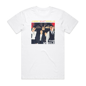 Jimmy Eat World The Middle 1 Album Cover T-Shirt White Jimmy Eat World The Middle 1 Album Cover T-Shirt White