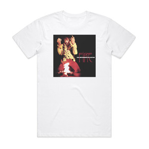 Jimi Hendrix Fire The Jimi Hendrix Collection Album Cover T-Shirt White Jimi Hendrix Fire The Jimi Hendrix Collection Album Cover T-Shirt White