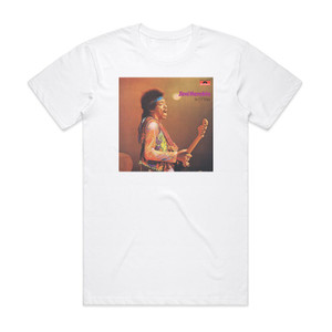 Jimi Hendrix Isle Of Wight 1 Album Cover T-Shirt White Jimi Hendrix Isle Of Wight 1 Album Cover T-Shirt White