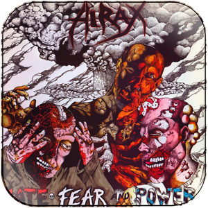 Hirax Hate Fear And Power Album Cover Sticker Hirax Hate Fear And Power Album Cover Sticker