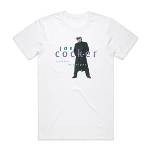 Joe Cocker Across From Midnight Album Cover T-Shirt White Joe Cocker Across From Midnight Album Cover T-Shirt White