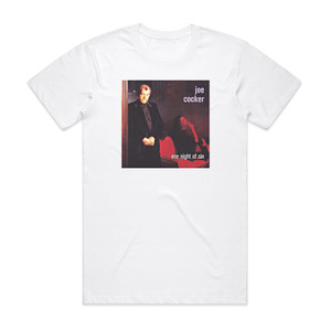 Joe Cocker One Night Of Sin Album Cover T-Shirt White Joe Cocker One Night Of Sin Album Cover T-Shirt White