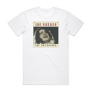 Joe Cocker The Anthology Album Cover T-Shirt White Joe Cocker The Anthology Album Cover T-Shirt White