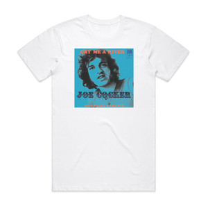 Joe Cocker Cry Me A River Album Cover T-Shirt White Joe Cocker Cry Me A River Album Cover T-Shirt White