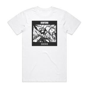 KMFDM Sucks Album Cover T-Shirt White KMFDM Sucks Album Cover T-Shirt White