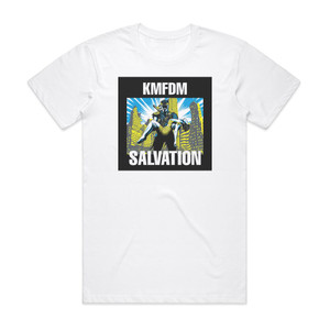 KMFDM Salvation Album Cover T-Shirt White KMFDM Salvation Album Cover T-Shirt White