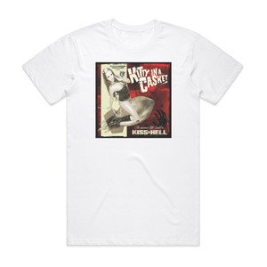 Kitty in a Casket Kiss Hell Album Cover T-Shirt White Kitty in a Casket Kiss Hell Album Cover T-Shirt White