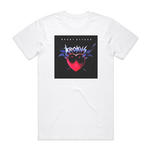 Krokus Heart Attack Album Cover T-Shirt White Krokus Heart Attack Album Cover T-Shirt White