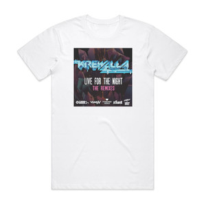 Krewella Live For The Night The Remixes Album Cover T-Shirt White