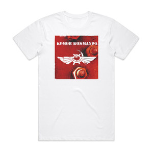 Komor Kommando Oil Steel Rhythm Album Cover T-Shirt White Komor Kommando Oil Steel Rhythm Album Cover T-Shirt White