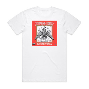 Korrozia metalla Russian Vodka Album Cover T-Shirt White Korrozia metalla Russian Vodka Album Cover T-Shirt White