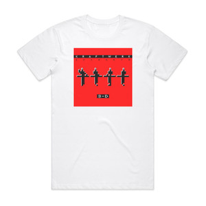 Kraftwerk 3 D The Catalogue 1 Album Cover T-Shirt White Kraftwerk 3 D The Catalogue 1 Album Cover T-Shirt White