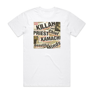 Killah Priest Beautiful Minds Album Cover T-Shirt White Killah Priest Beautiful Minds Album Cover T-Shirt White