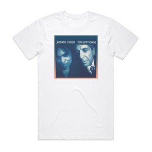Leonard Cohen Ten New Songs 1 Album Cover T-Shirt White Leonard Cohen Ten New Songs 1 Album Cover T-Shirt White