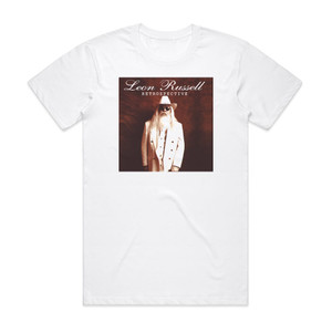 Leon Russell Retrospective Album Cover T-Shirt White Leon Russell Retrospective Album Cover T-Shirt White