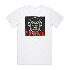 LA Guns Crawl Album Cover T-Shirt White LA Guns Crawl Album Cover T-Shirt White