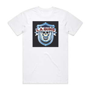 LA Guns La Guns Album Cover T-Shirt White LA Guns La Guns Album Cover T-Shirt White