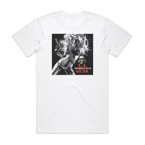 LA Guns Covered In Guns Album Cover T-Shirt White LA Guns Covered In Guns Album Cover T-Shirt White