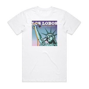 Los Lobos Disconnected In New York Album Cover T-Shirt White Los Lobos Disconnected In New York Album Cover T-Shirt White