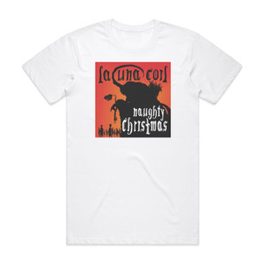 Lacuna Coil Naughty Christmas Album Cover T-Shirt White Lacuna Coil Naughty Christmas Album Cover T-Shirt White
