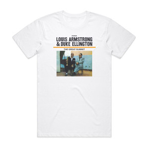 Louis Armstrong The Great Summit The Master Takes Album Cover T-Shirt White