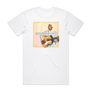 Long John Baldry Remembering Leadbelly Album Cover T-Shirt White Long John Baldry Remembering Leadbelly Album Cover T-Shirt White