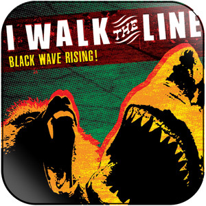 I Walk the Line Black Wave Rising Album Cover Sticker I Walk the Line Black Wave Rising Album Cover Sticker