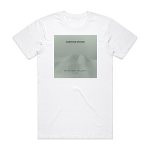 Ludovico Einaudi Seven Days Walking Day 2 Album Cover T-Shirt White Ludovico Einaudi Seven Days Walking Day 2 Album Cover T-Shirt White