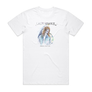 Ladyhawke Ladyhawke 1 Album Cover T-Shirt White Ladyhawke Ladyhawke 1 Album Cover T-Shirt White