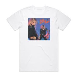 Lita Ford Dancin On The Edge Album Cover T-Shirt White Lita Ford Dancin On The Edge Album Cover T-Shirt White