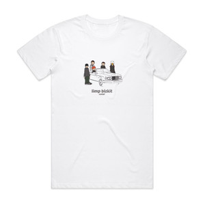 Limp Bizkit Rollin 1 Album Cover T-Shirt White Limp Bizkit Rollin 1 Album Cover T-Shirt White