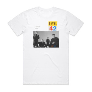 Level 42 Lessons In Love Album Cover T-Shirt White Level 42 Lessons In Love Album Cover T-Shirt White