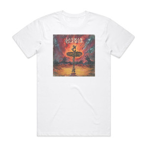 Larman Clamor Beetle Crown Steel Wand Album Cover T-Shirt White Larman Clamor Beetle Crown Steel Wand Album Cover T-Shirt White