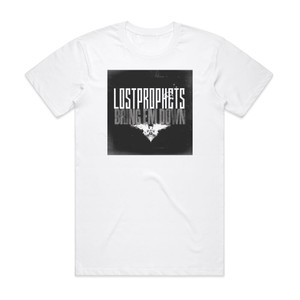 Lostprophets Bring Em Down 1 Album Cover T-Shirt White Lostprophets Bring Em Down 1 Album Cover T-Shirt White