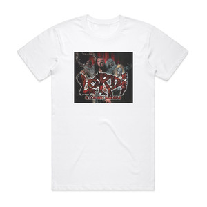 Lordi Blood Red Sandman Album Cover T-Shirt White Lordi Blood Red Sandman Album Cover T-Shirt White