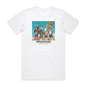 Markus Schulz Upon My Shoulders 1 Album Cover T-Shirt White Markus Schulz Upon My Shoulders 1 Album Cover T-Shirt White