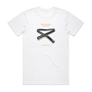 Mike Oldfield Tubular Bells 1 Album Cover T-Shirt White Mike Oldfield Tubular Bells 1 Album Cover T-Shirt White